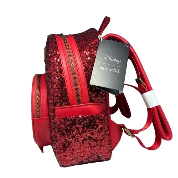 Loungefly Disney Snow White Evil Queen Snow Globe Sequin Mini Backpack Rare NWT - Picture 2 of 9